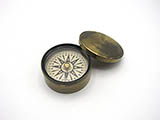Mid 19th century brass cased pocket compass by James Parkes.